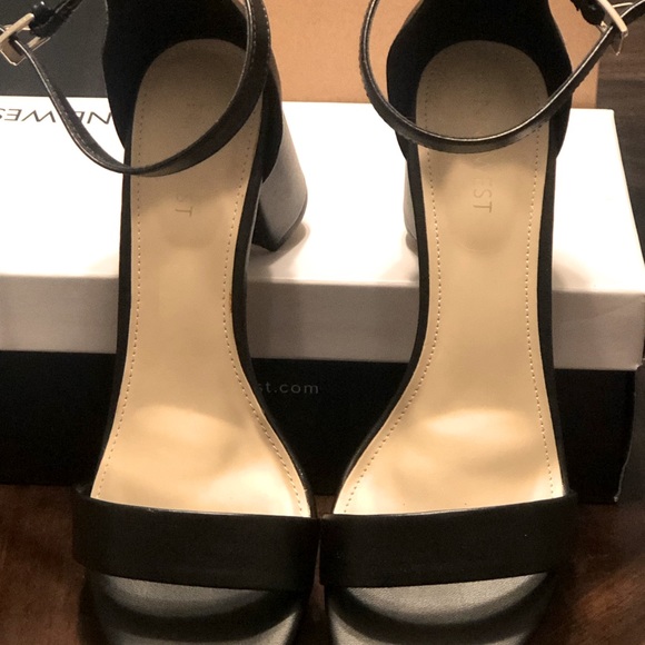 Nine West Black Strap Sandy3 Sandals block heel 9M- NEW - Picture 5 of 7